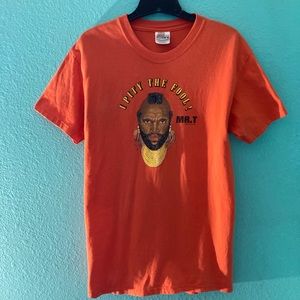 Vintage 2000 Mr. T "I Pity the Fool!" Movie Promo Orange Hanes T-Shirt